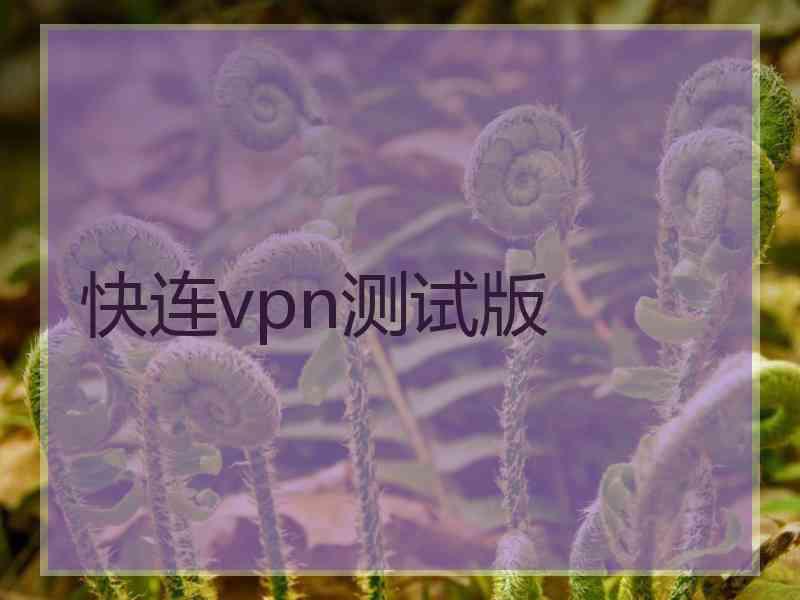 快连vpn测试版