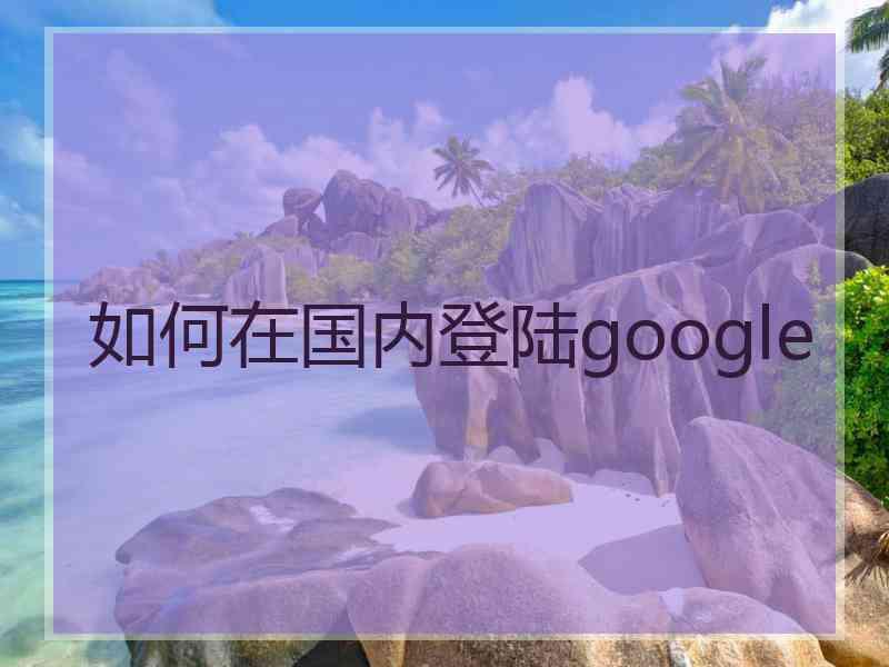 如何在国内登陆google