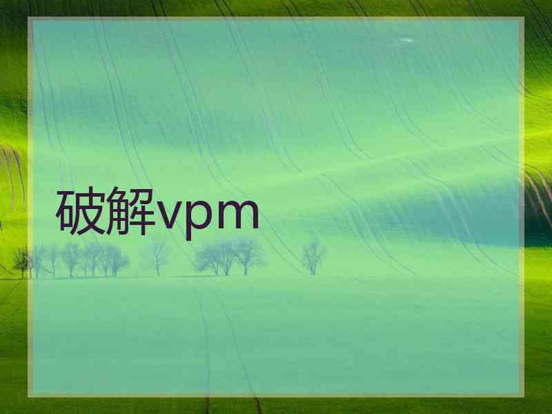 破解vpm