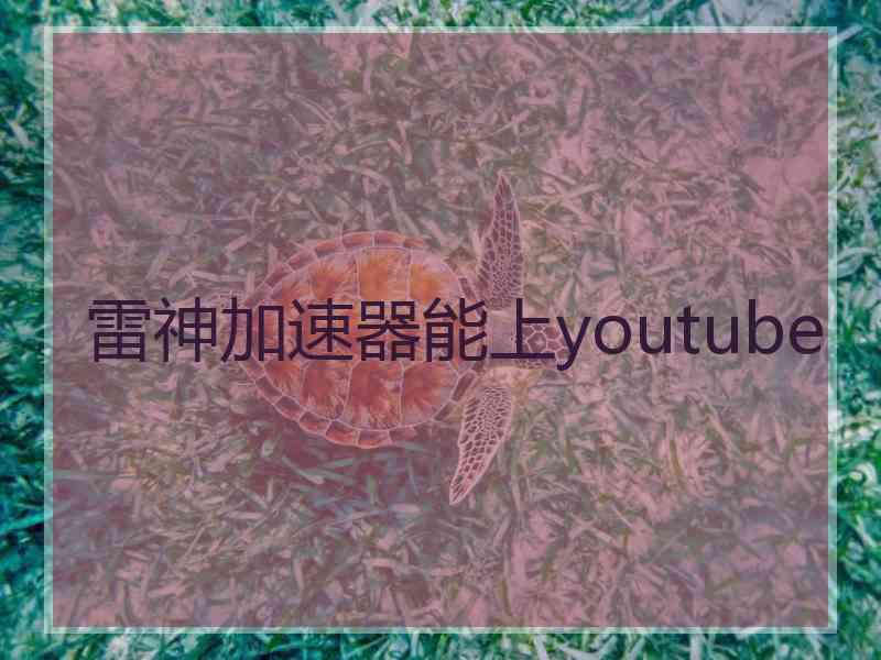 雷神加速器能上youtube