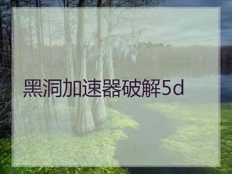 黑洞加速器破解5d