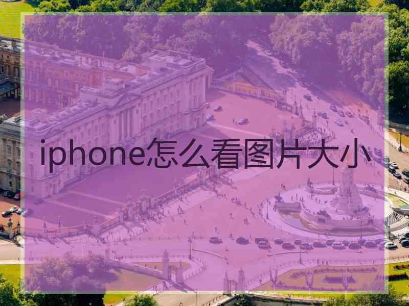 iphone怎么看图片大小