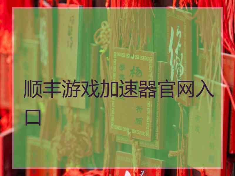 顺丰游戏加速器官网入口