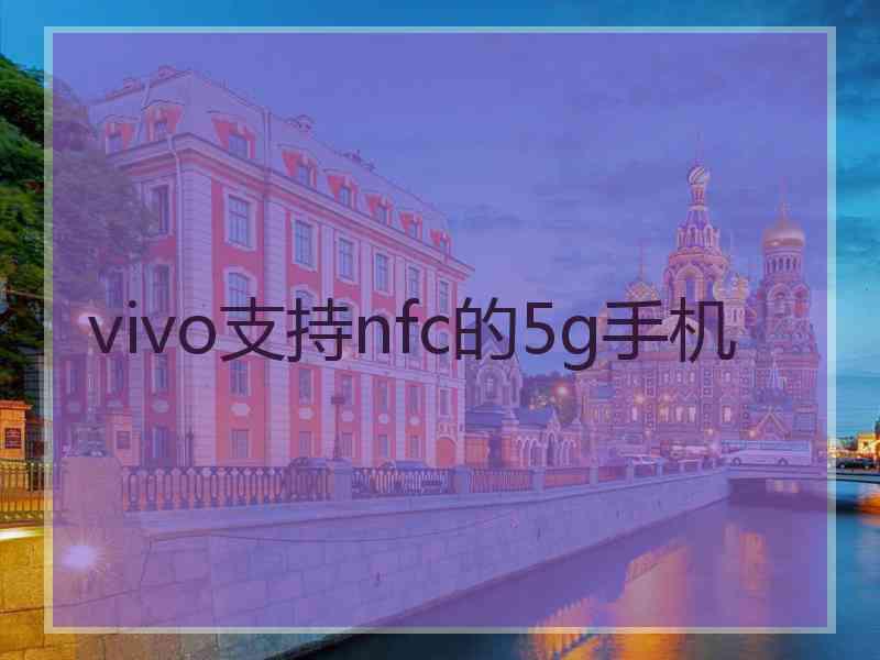 vivo支持nfc的5g手机