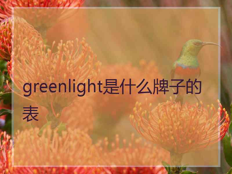 greenlight是什么牌子的表