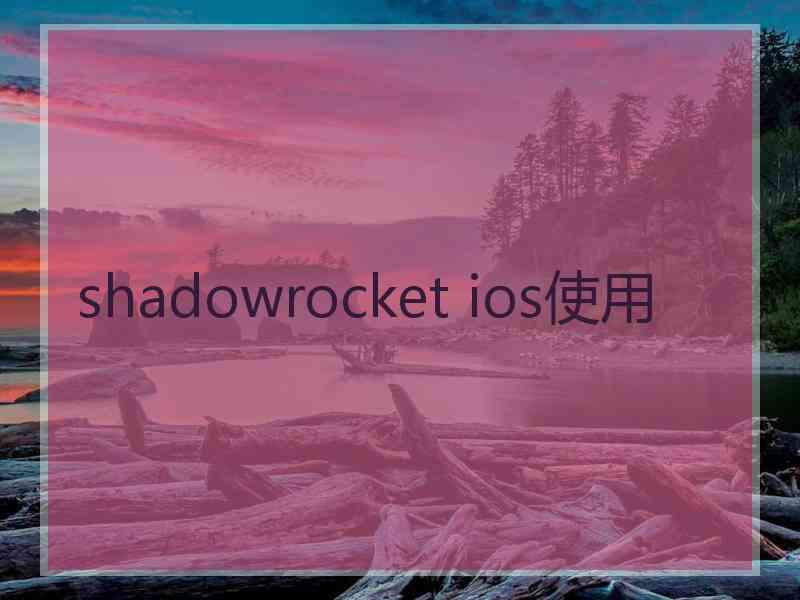 shadowrocket ios使用