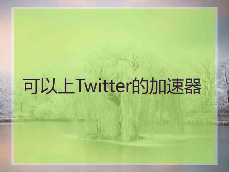 可以上Twitter的加速器