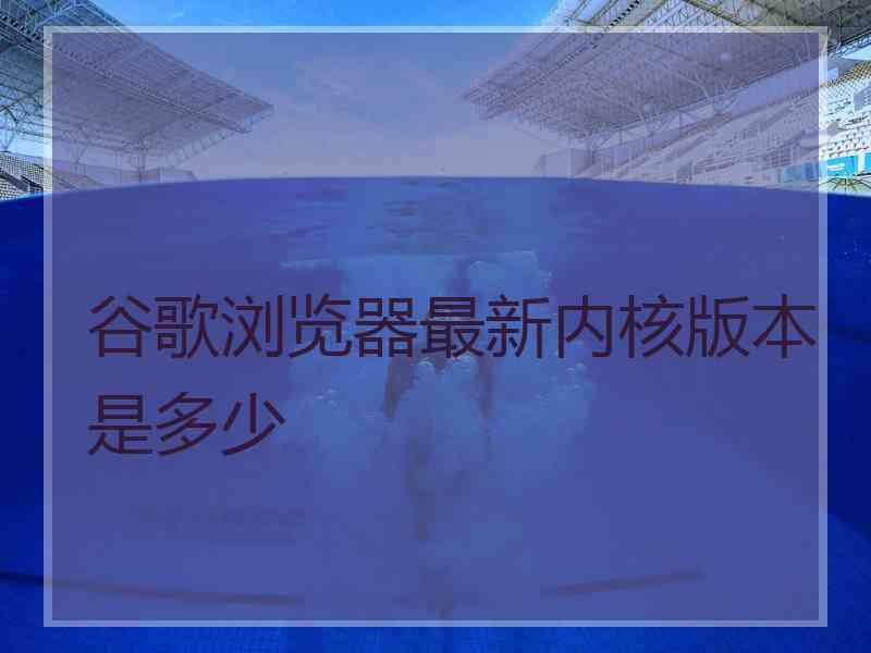 谷歌浏览器最新内核版本是多少