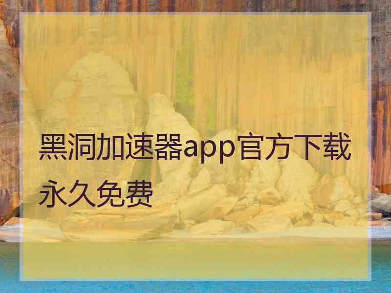 黑洞加速器app官方下载永久免费