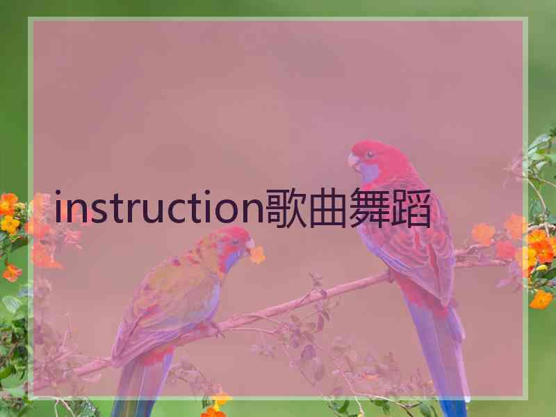 instruction歌曲舞蹈