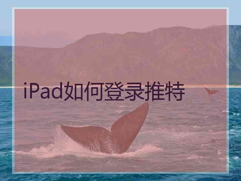 iPad如何登录推特