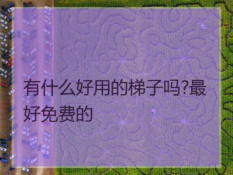 有什么好用的梯子吗?最好免费的