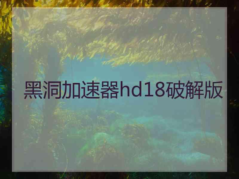 黑洞加速器hd18破解版