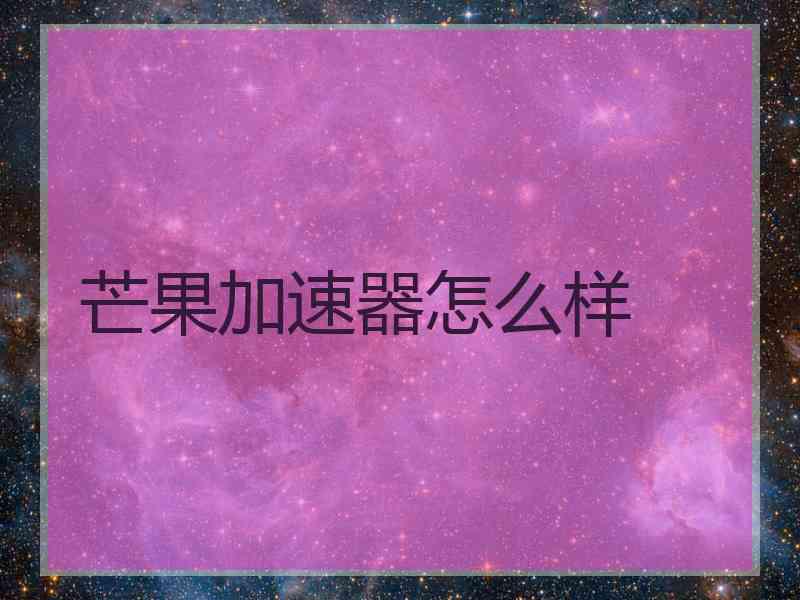 芒果加速器怎么样