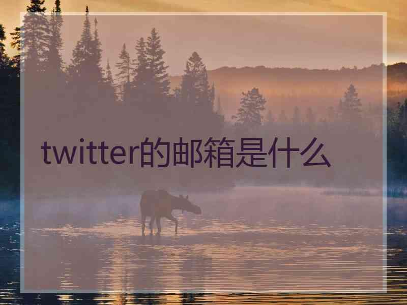 twitter的邮箱是什么