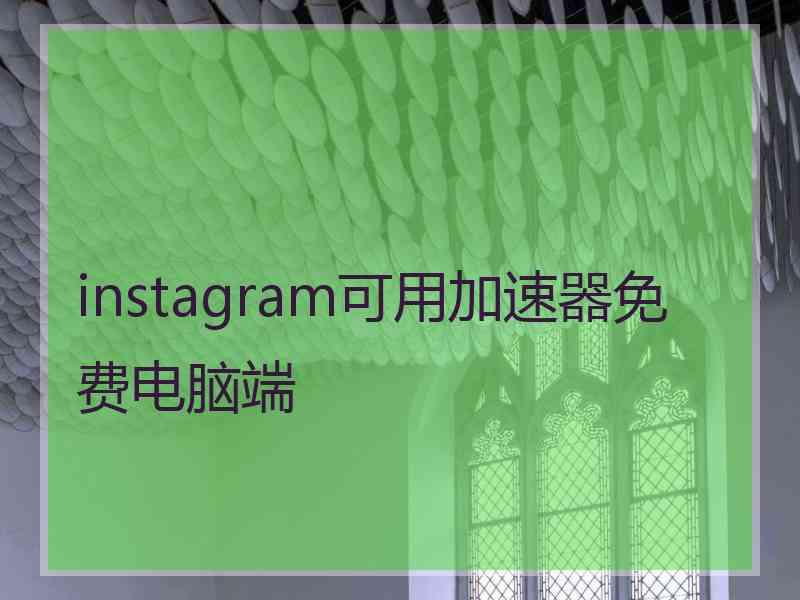 instagram可用加速器免费电脑端