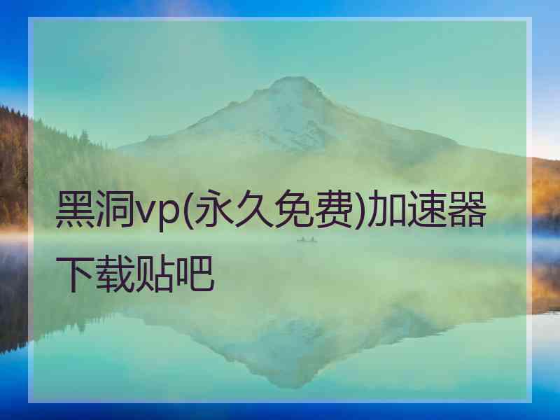 黑洞vp(永久免费)加速器下载贴吧