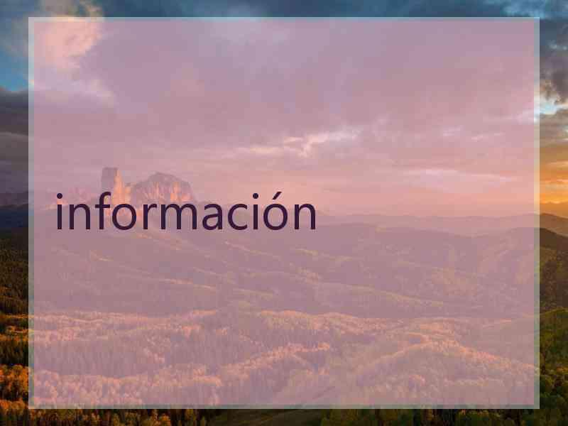 información