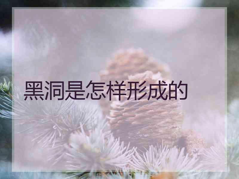 黑洞是怎样形成的