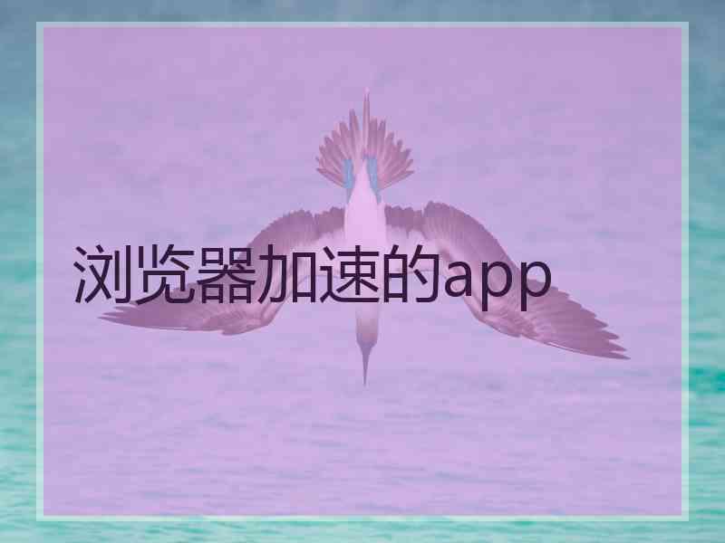 浏览器加速的app